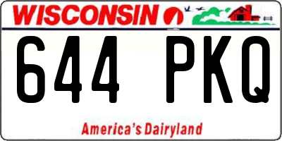 WI license plate 644PKQ