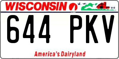 WI license plate 644PKV