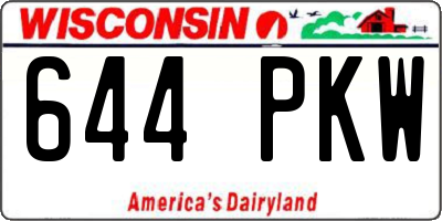 WI license plate 644PKW