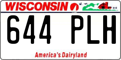 WI license plate 644PLH