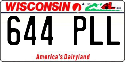 WI license plate 644PLL