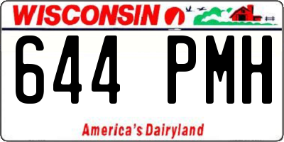 WI license plate 644PMH