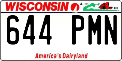 WI license plate 644PMN