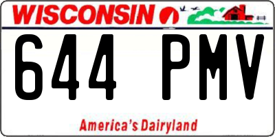 WI license plate 644PMV