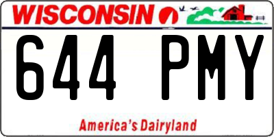 WI license plate 644PMY