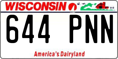 WI license plate 644PNN