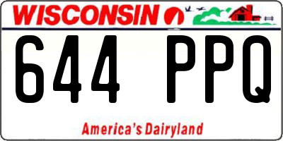 WI license plate 644PPQ
