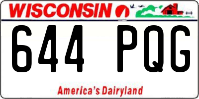 WI license plate 644PQG