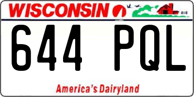 WI license plate 644PQL