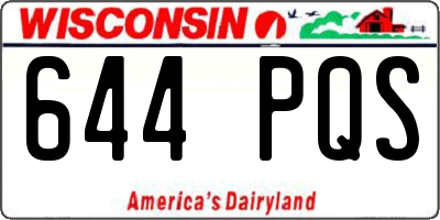 WI license plate 644PQS
