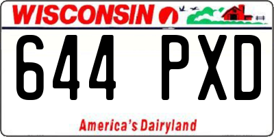 WI license plate 644PXD