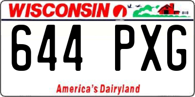 WI license plate 644PXG