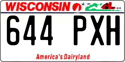 WI license plate 644PXH