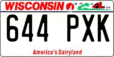 WI license plate 644PXK