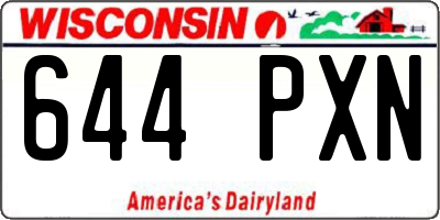 WI license plate 644PXN