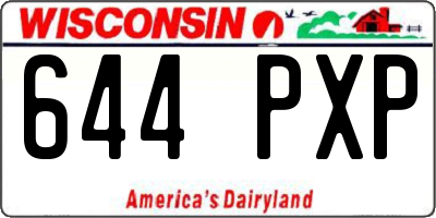 WI license plate 644PXP
