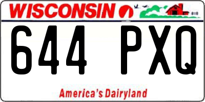 WI license plate 644PXQ