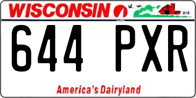 WI license plate 644PXR