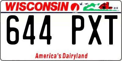 WI license plate 644PXT