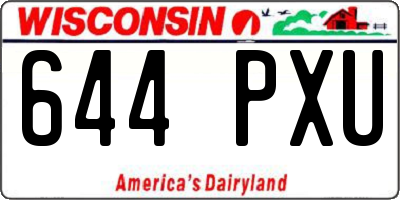 WI license plate 644PXU