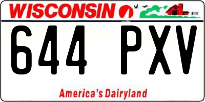WI license plate 644PXV
