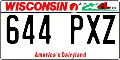WI license plate 644PXZ