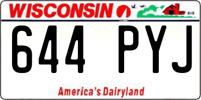 WI license plate 644PYJ