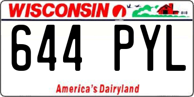 WI license plate 644PYL