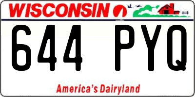 WI license plate 644PYQ