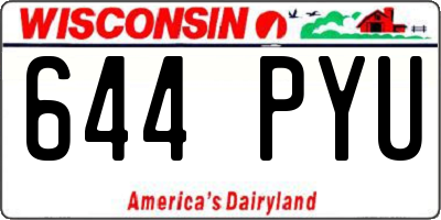 WI license plate 644PYU