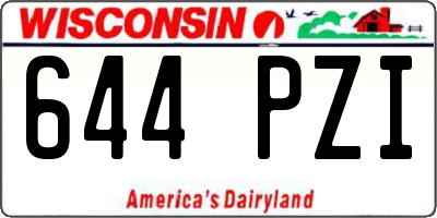 WI license plate 644PZI