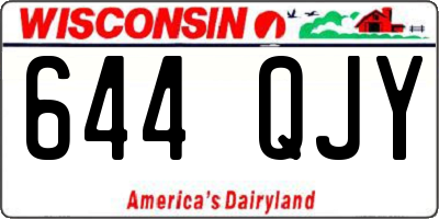 WI license plate 644QJY