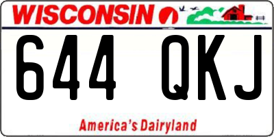 WI license plate 644QKJ