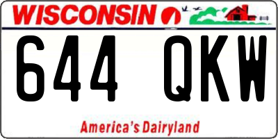 WI license plate 644QKW