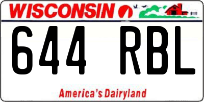 WI license plate 644RBL