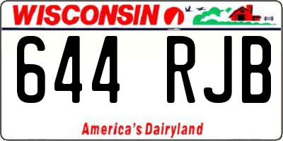 WI license plate 644RJB