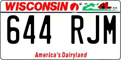 WI license plate 644RJM