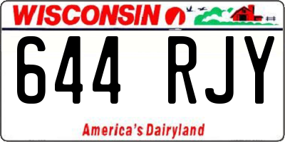 WI license plate 644RJY