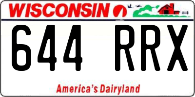 WI license plate 644RRX