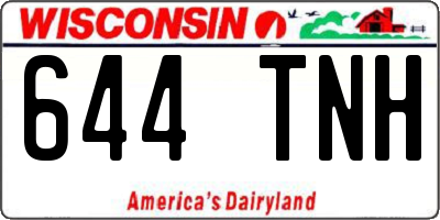WI license plate 644TNH