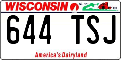 WI license plate 644TSJ