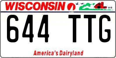 WI license plate 644TTG