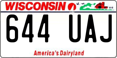 WI license plate 644UAJ