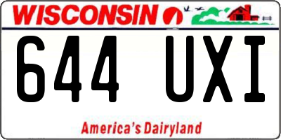 WI license plate 644UXI