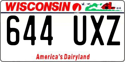 WI license plate 644UXZ