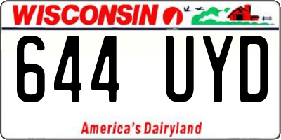WI license plate 644UYD