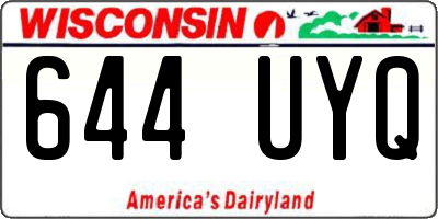 WI license plate 644UYQ