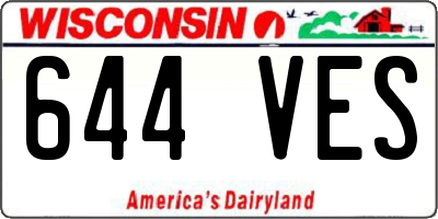 WI license plate 644VES