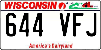 WI license plate 644VFJ