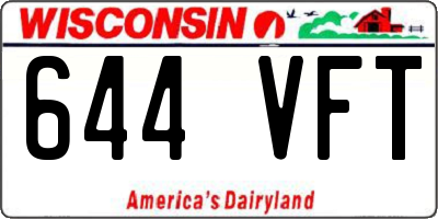 WI license plate 644VFT